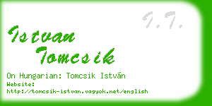 istvan tomcsik business card